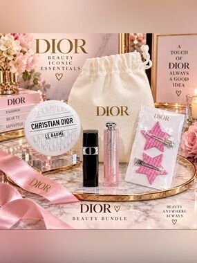 Dior Lip Duo & Pink Star Clips Gift Set